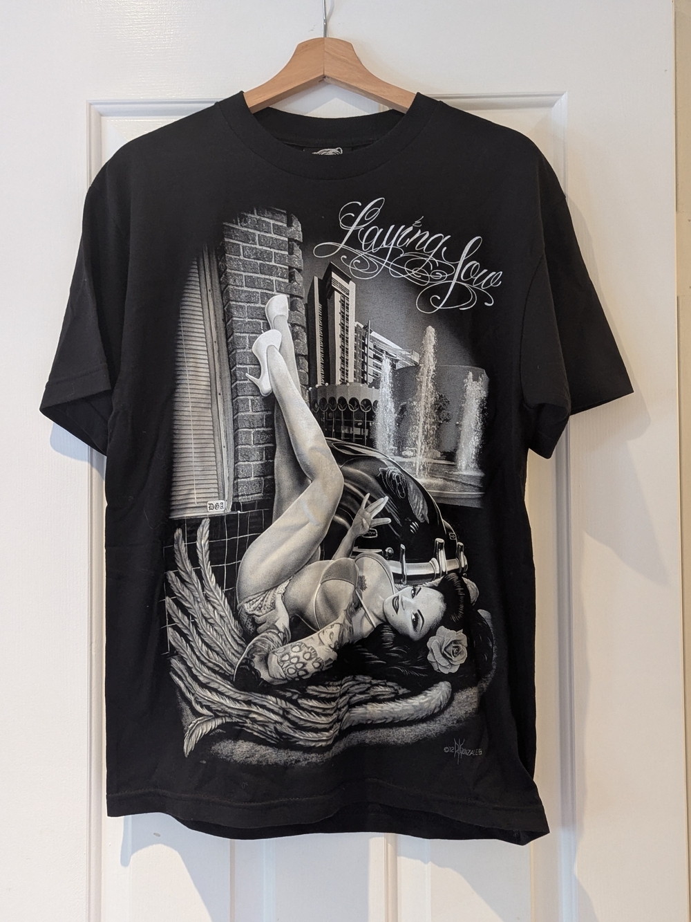 DGA David Gonzales Art Graphic Tshirt  Chicano Low Rider Pinup Y2K Streetwear M